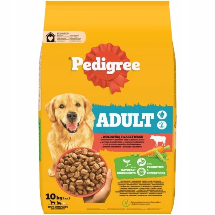 Pedigree Adult Krmivo s hovězím masem pro střední a velká plemena 10 kg