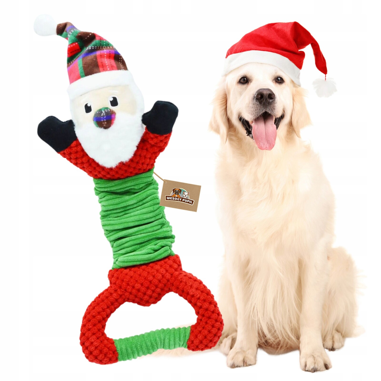 Hračka pro psy Vánoční Šustící roztahovací Mikuláš na Vánoce