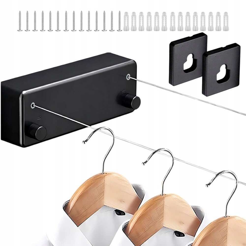 Lanko Ocelové Lanko Na Praní Prádla Šňůra 4.2 M Nevyžaduje Vrtání