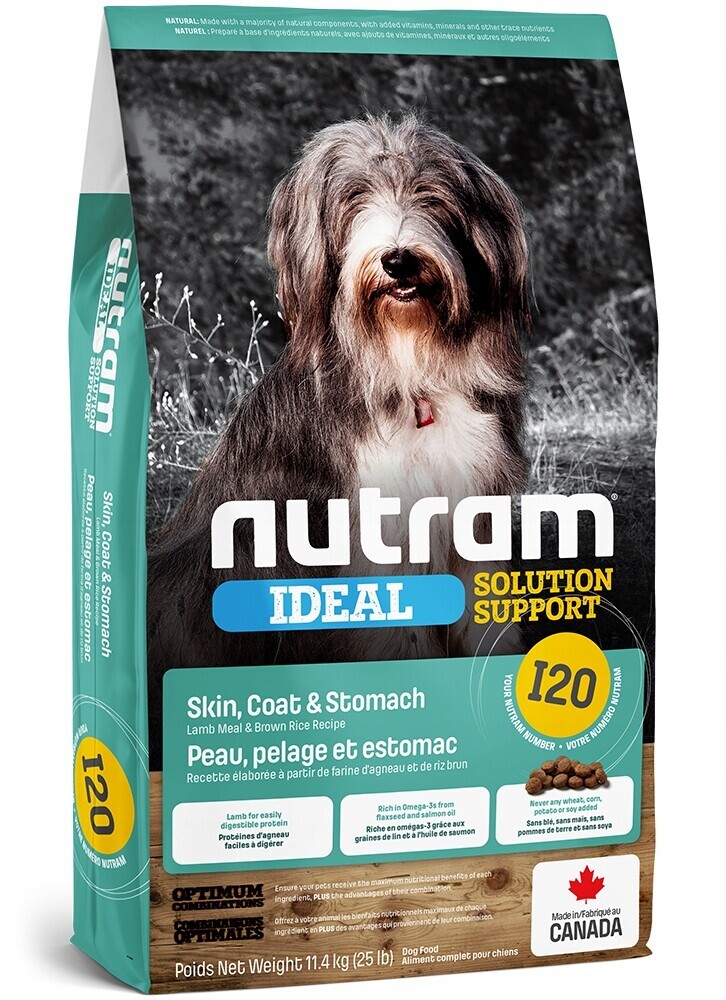 Nutram I20 Ideal Support Sensitive Skin, Coat Jehněčí 2 kg Dospělí psi