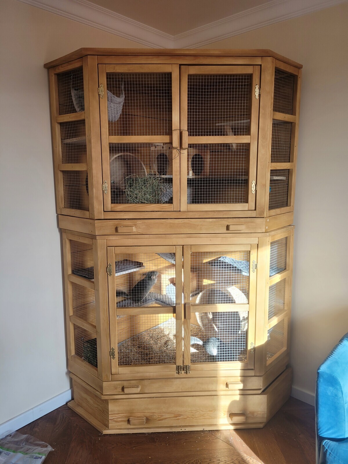 Voliéra pro činčily 80x150 Rohová Výrobce