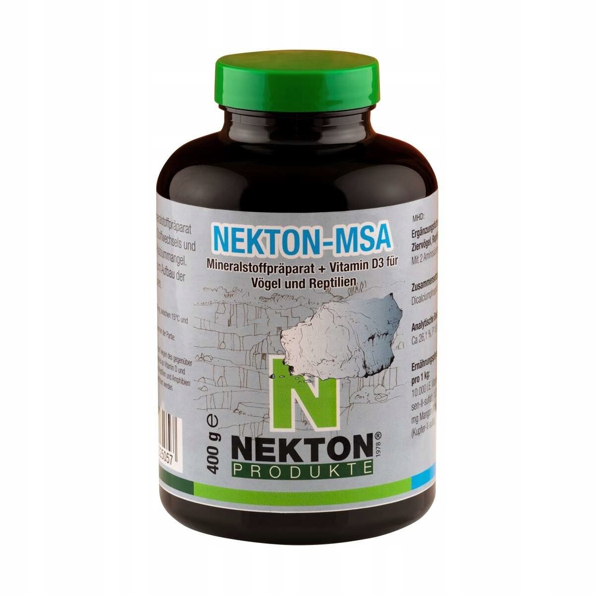 Nekton Msa 400 g – vysoce stravitelné minerály pro papoušky, plazy, obojživelníky