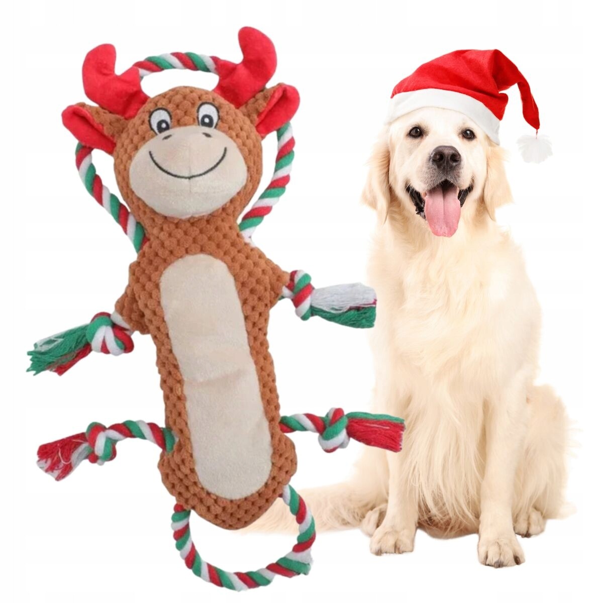 Hračka pro psy s provázkem Sob na Vánoce