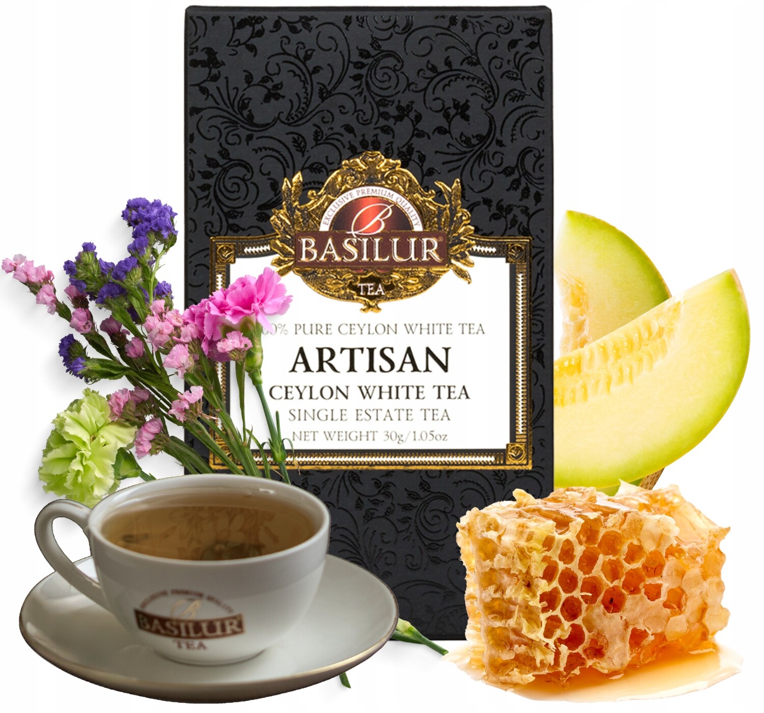 Basilur Ceylon White Tea bílý čaj Nuwara ze 100 let starého keře 30 g