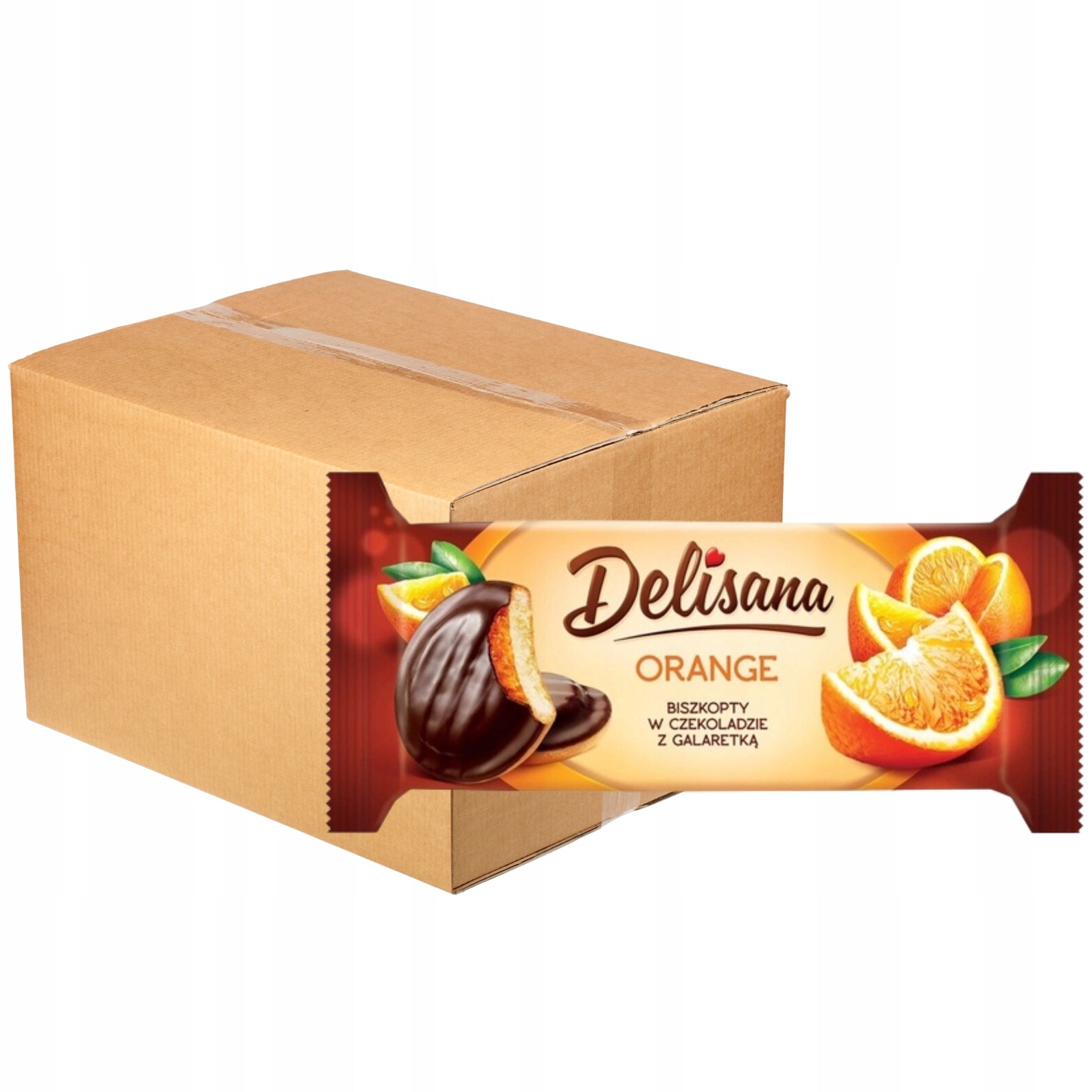 Delisana Sušenky s pomerančovým želé 135 g x 28 kusů