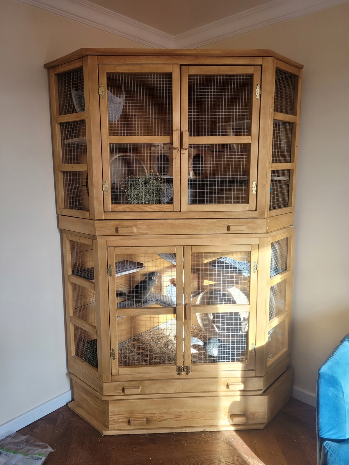 Voliéra pro činčily 80x110 Rohová Výrobce