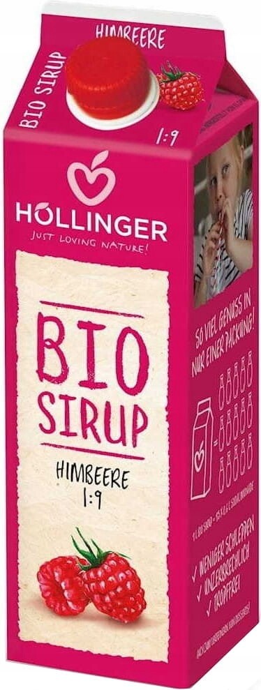 Malinový Sirup Bio 1 L – Hollinger