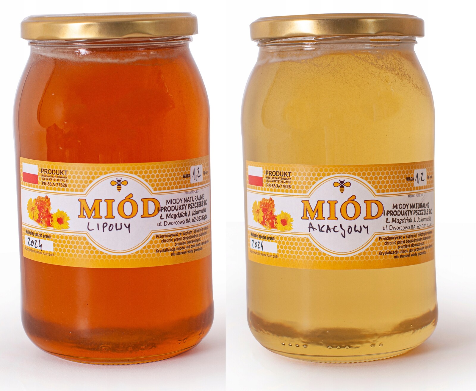 Sada medů 2x 1200G Lipový A Lesní med z Pradoliny Visly