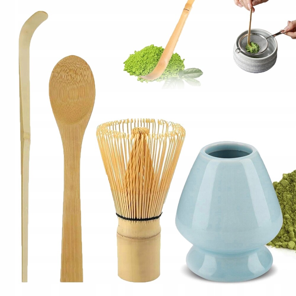 Sada Na Čaj Matcha 4-DÍLNÁ, Tradiční Bambusová Šlehací Metla