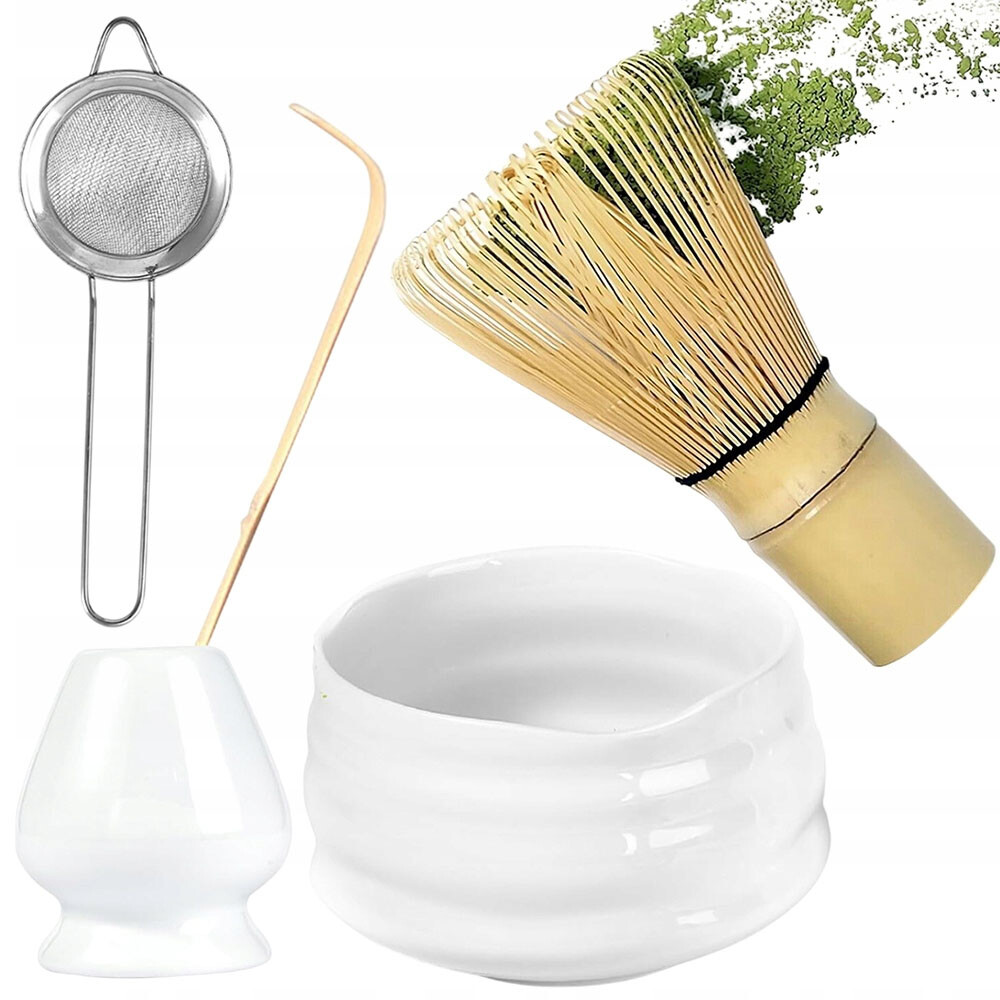 Sada pro Matcha s bambusem Keramika Whisk Síto, Čajová tyčinka, Dárek