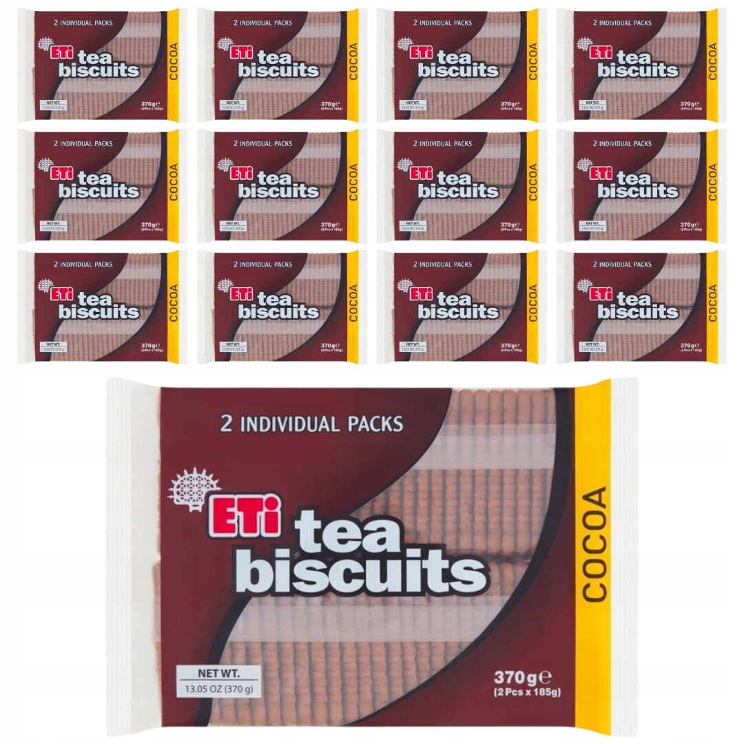 Eti Sušenky kakaové 370 g (2 x 185 g) x 12 kusů
