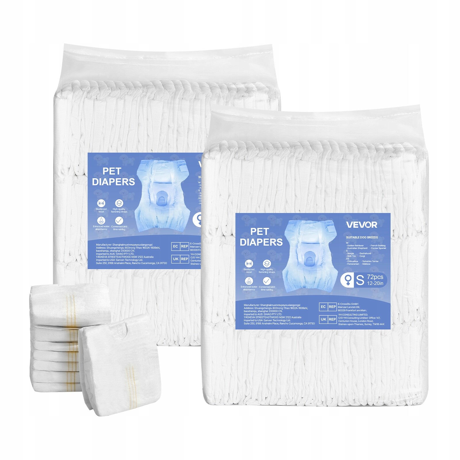 Vevor Plenky pro psy 144ks S Velikost Pohodlné a prodyšné pro feny