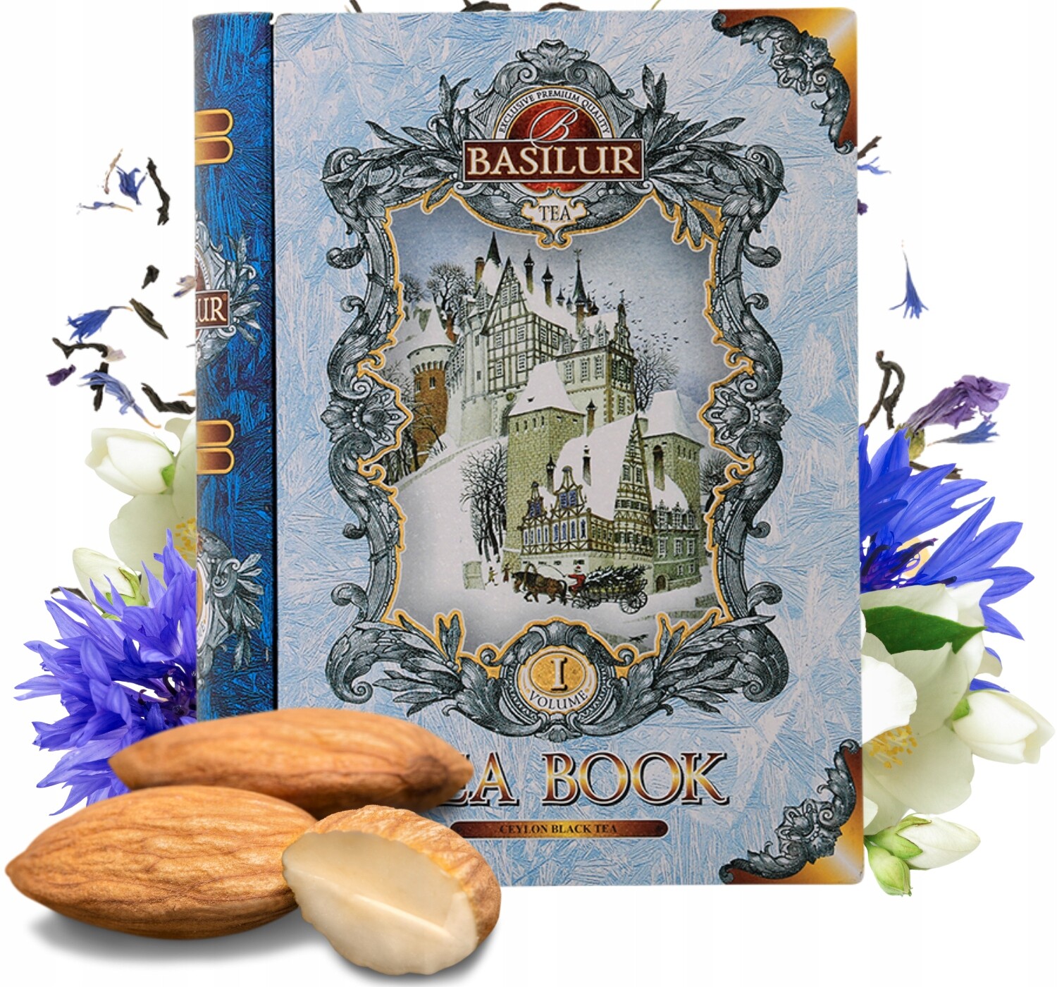 Basilur Tea Book Vol I čaj černý Pražené Mandle list Plechovka 100 g