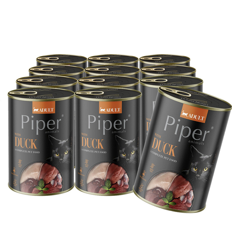 Piper Animals Adult Mokré krmivo pro kočky s kachnou 12x400 g