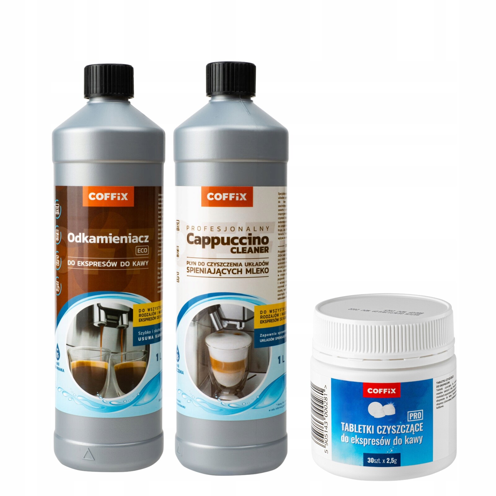 Sada pro údržbu kávovarů Bosch Odvápňovač tekutých tablet Coffix