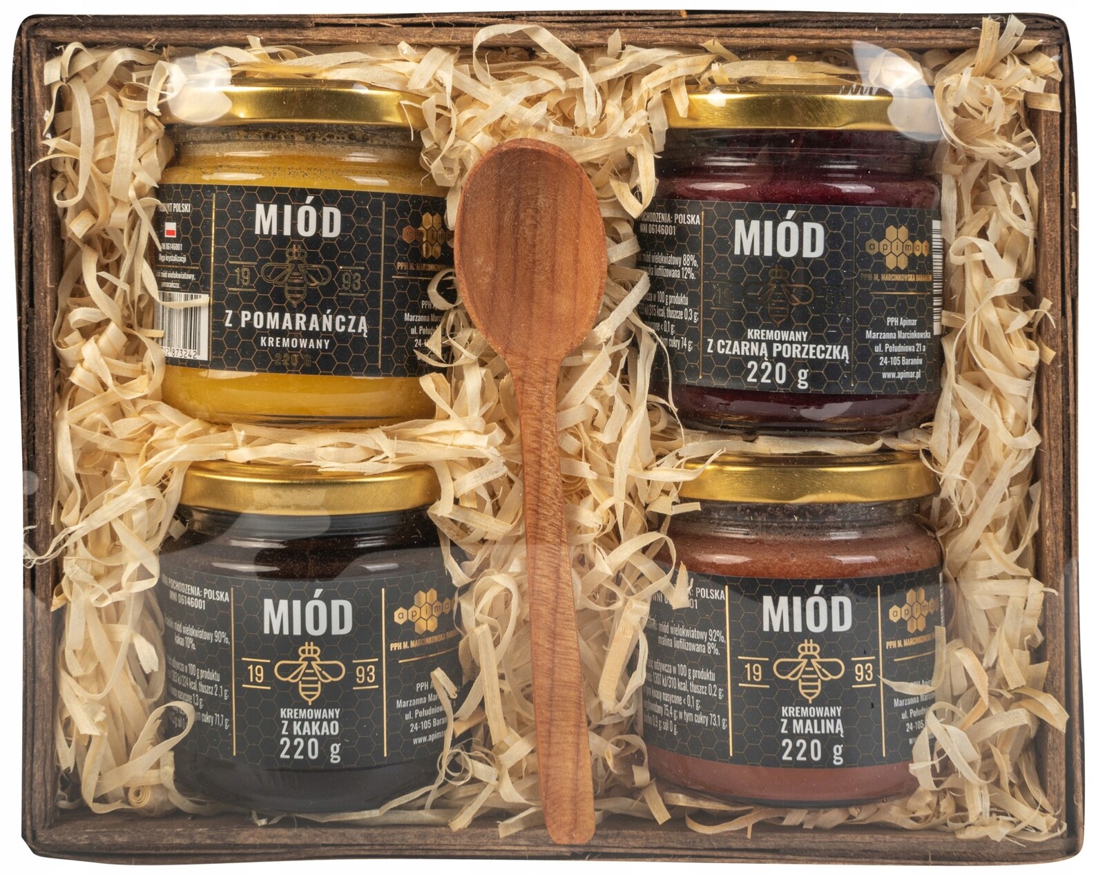 Dárkový koš, sada medů, poděkování 880 g