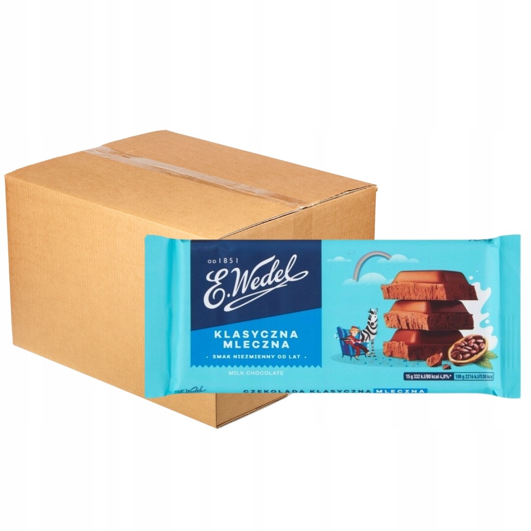E. Wedel Čokoláda klasická mléčná 90 g x 22 kusů