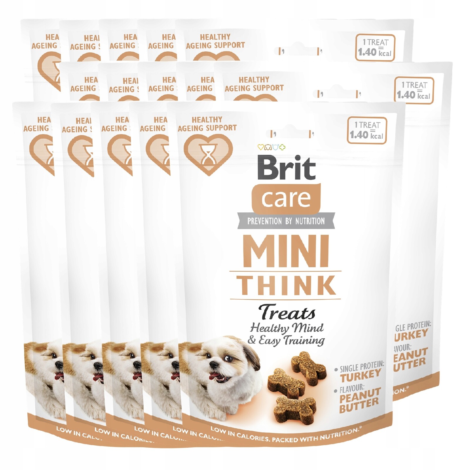 Brit Care Dog Mini Snacks Think Zdatná mysl Krůta 10PAK 10x50g