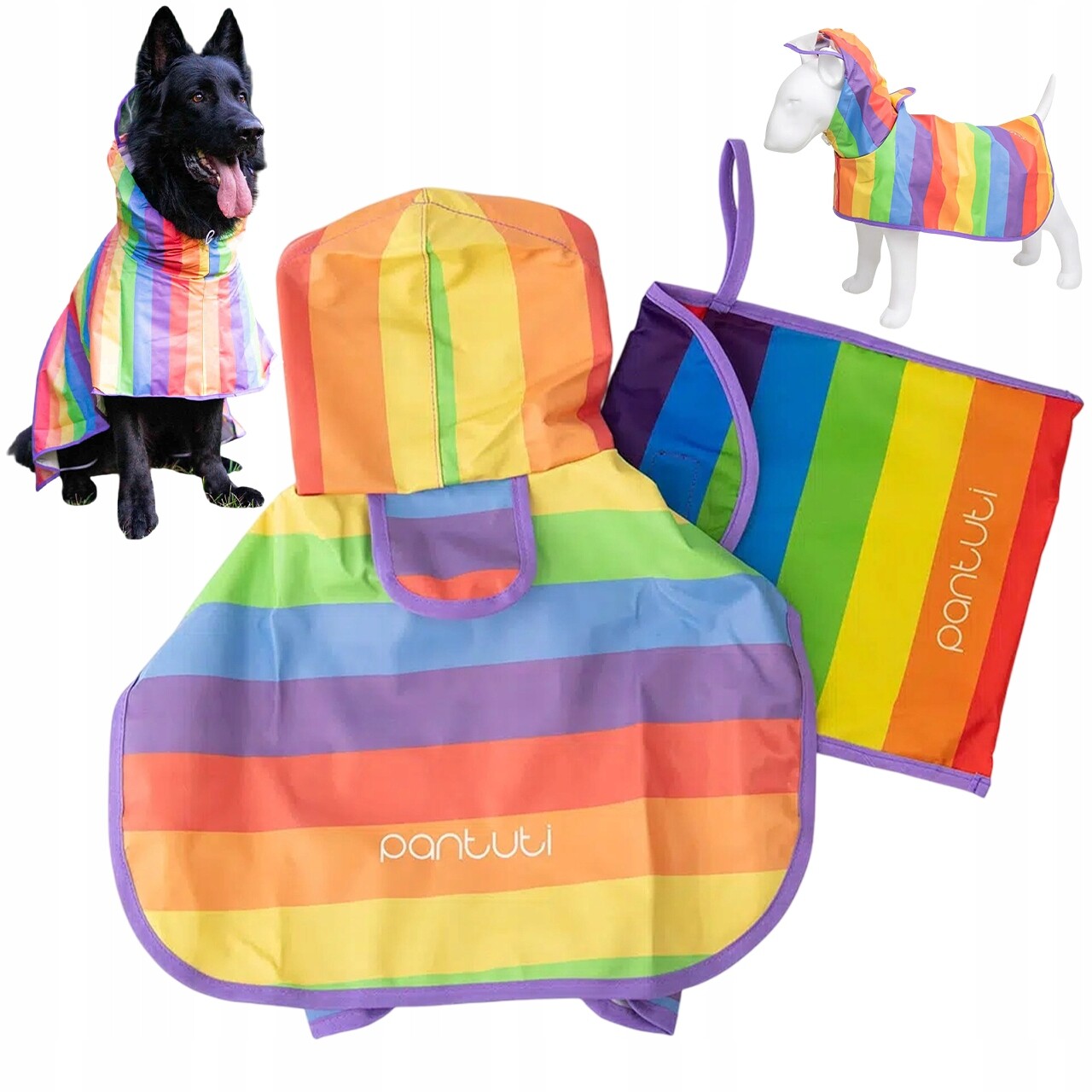 Pláštěnka Pro Psa 4XL Voděodolná, Pohodlná, Aurora Duhová