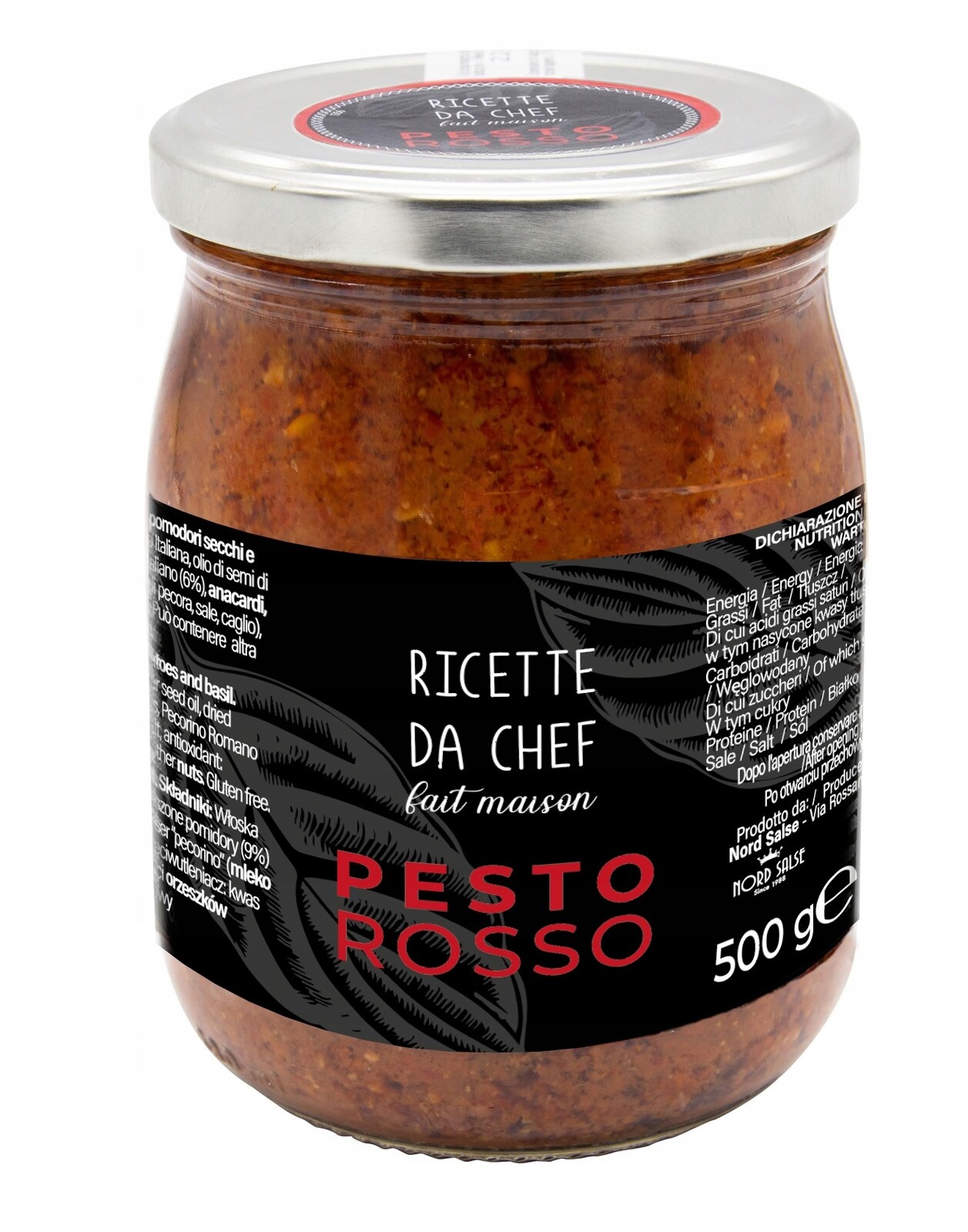 Pesto ze sušených rajčat a bazalky 500 g Ricette da chef