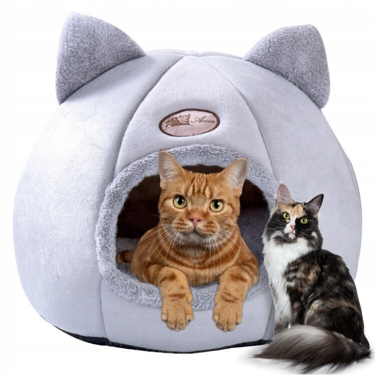 Domeček Pro Kočky Pelíšek Teplá Budka Potah Pelíšek Lehátko
