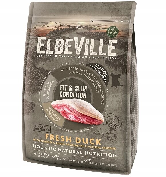 Elbeville 4kg suché krmivo pro psy, kachna malých plemen, hypoalergenní