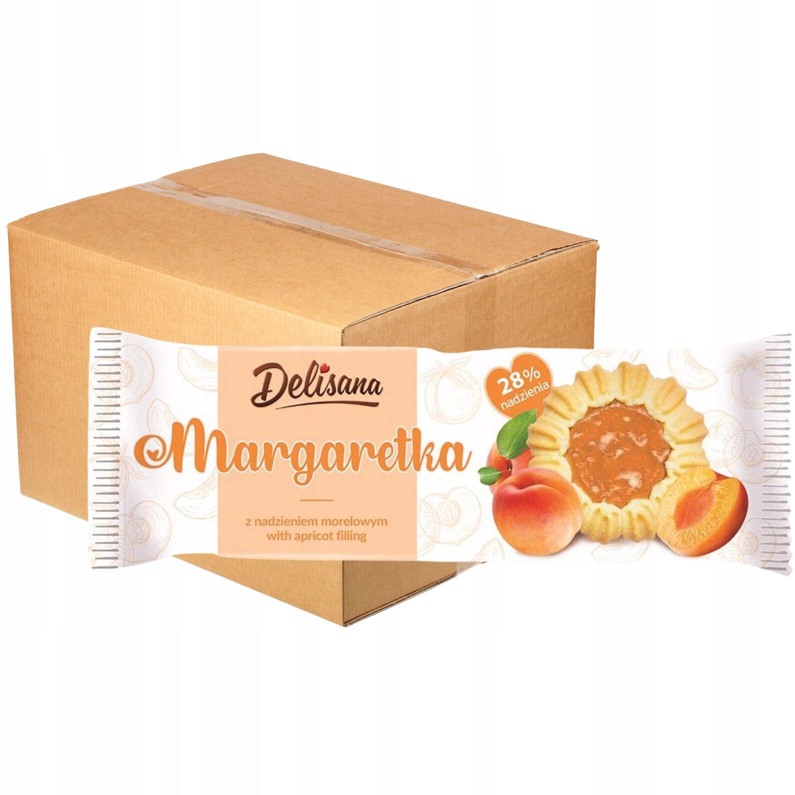 Delisana Meruňková margaretka křehké sušenky 135 g x 32 kusů