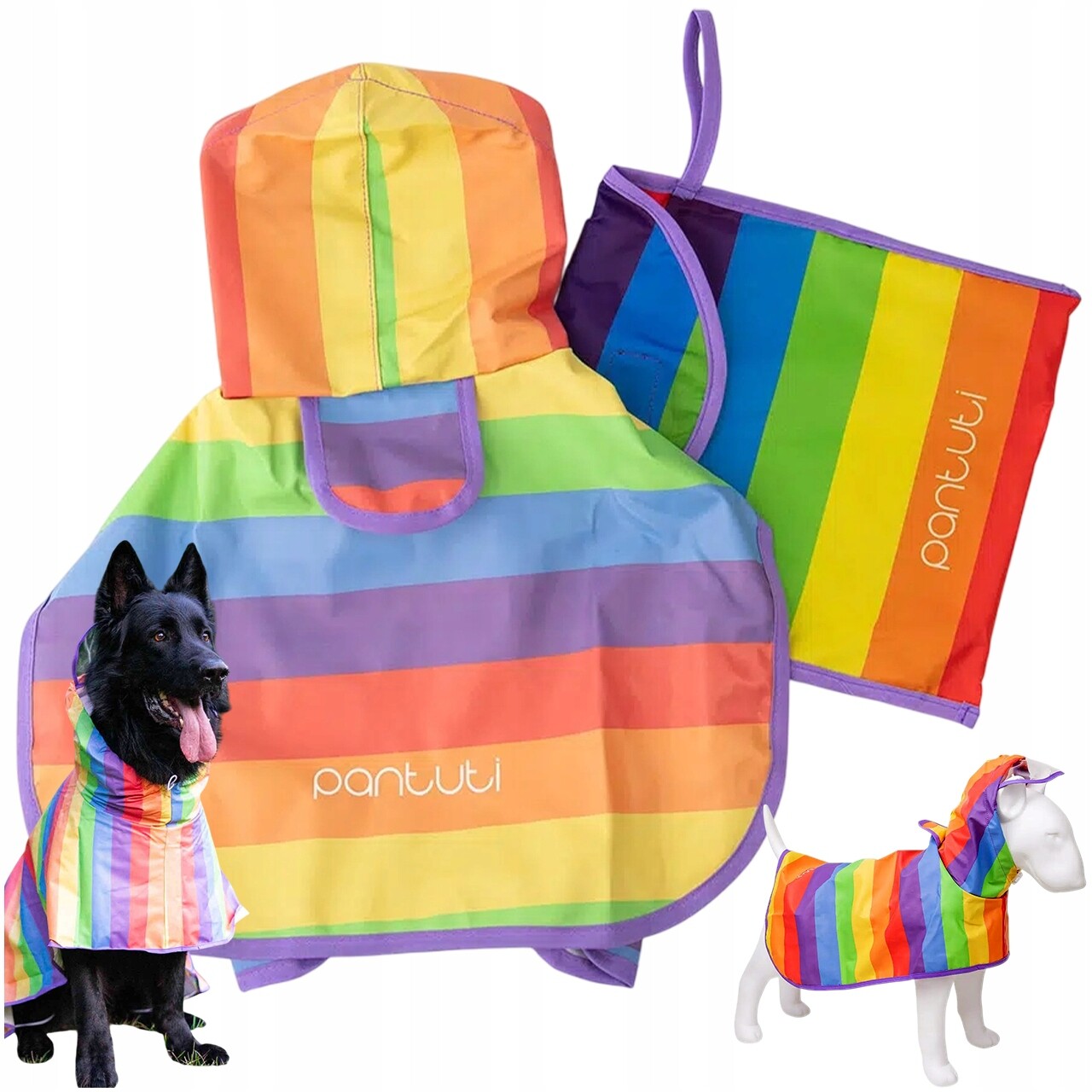 Pláštěnka Pro Psa 9XL Voděodolná, Pohodlná, Aurora Duhová
