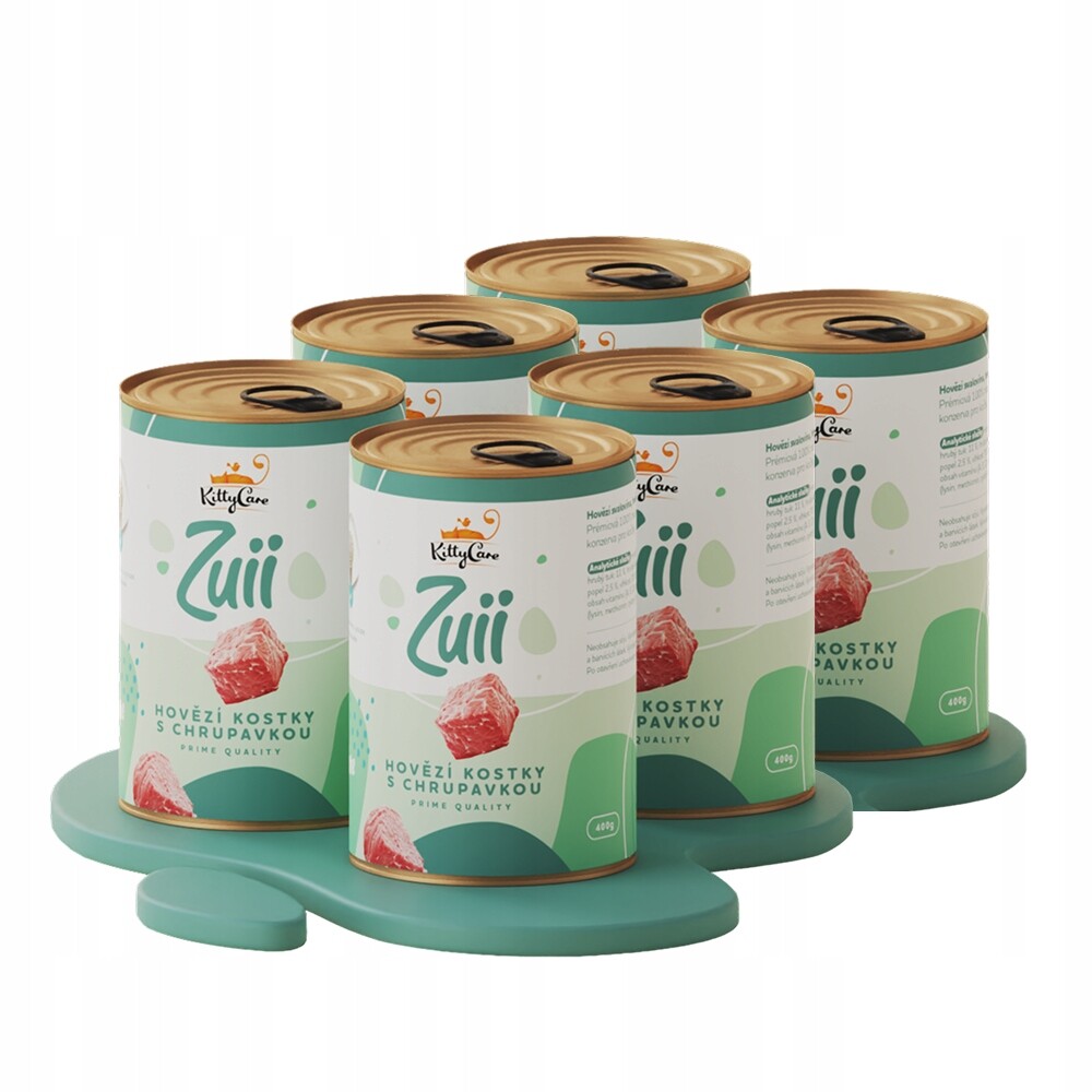 6x Zuii Hovězí kostky s chrupavkou, 400 g