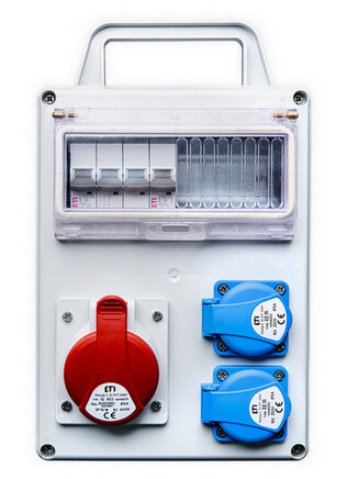 Zásuvková skříň ETI EDS8D 2/1 16 B IP44 2x230V 1x16A/5p 001105876