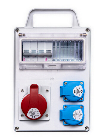 Zásuvková skříň ETI EDS8D 2/1 32 B+C IP44 2x230V 1x32A/5p 001105880