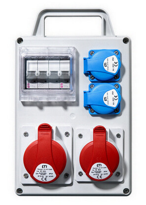 Zásuvková skříň ETI EDS4D 2/2 16/32 B IP44 2x230V 1x16A/5p 1x32A/5p 001105827