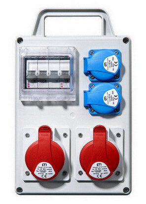 Zásuvková skříň ETI EDS4D 2/2 16 B IP44 2x230V 2x400V/16A/5p 001105824