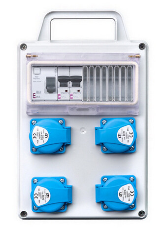 Zásuvková skříň ETI EDS8D RCD 4 B IP44 4x230V 001105856