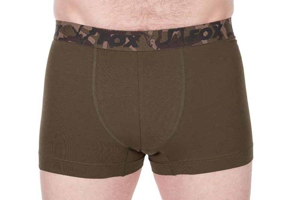 Fox Trenýrky Boxer Shorts Khaki/Black 2ks - L