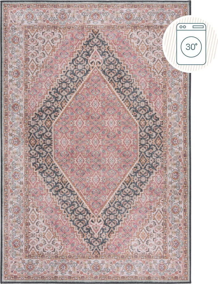 Růžový pratelný koberec 115x170 cm Briony Traditional – Flair Rugs