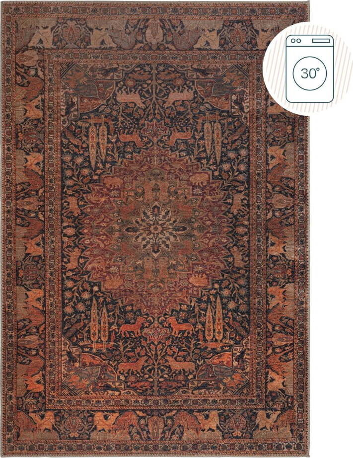 Vínový pratelný koberec 190x290 cm Nico Global – Flair Rugs