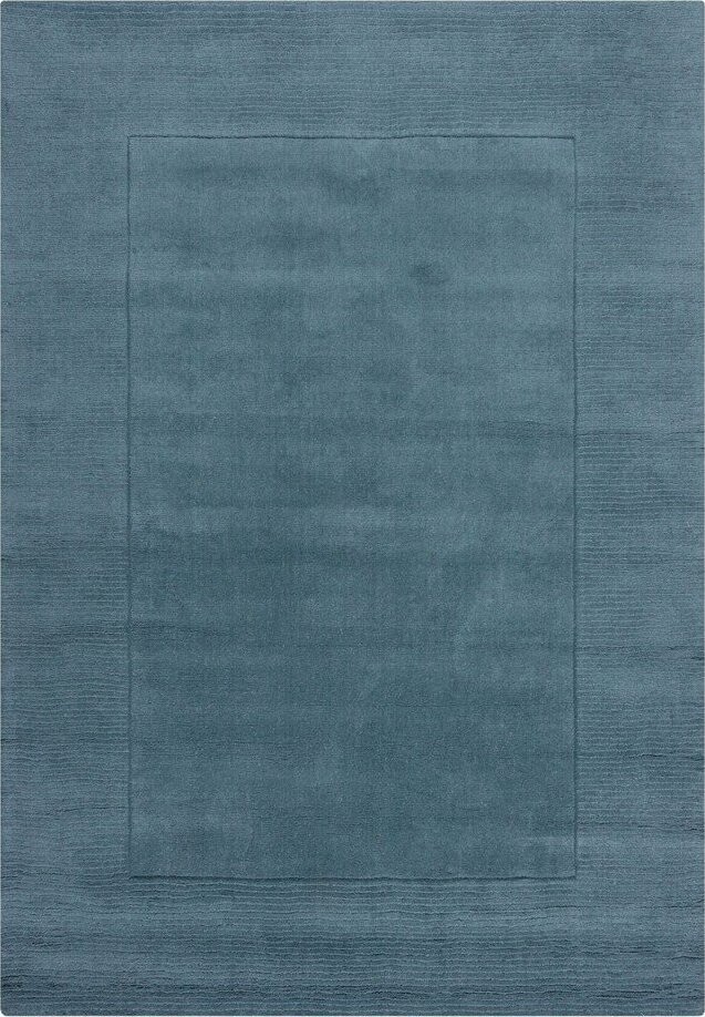 Modrý ručně tkaný vlněný koberec 200x290 cm Textured Wool Border – Flair Rugs