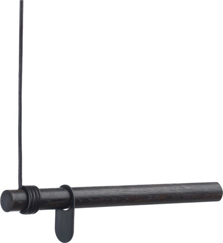 Černý nástěnný věšák z dubového dřeva 50 cm Swing – LIND DNA