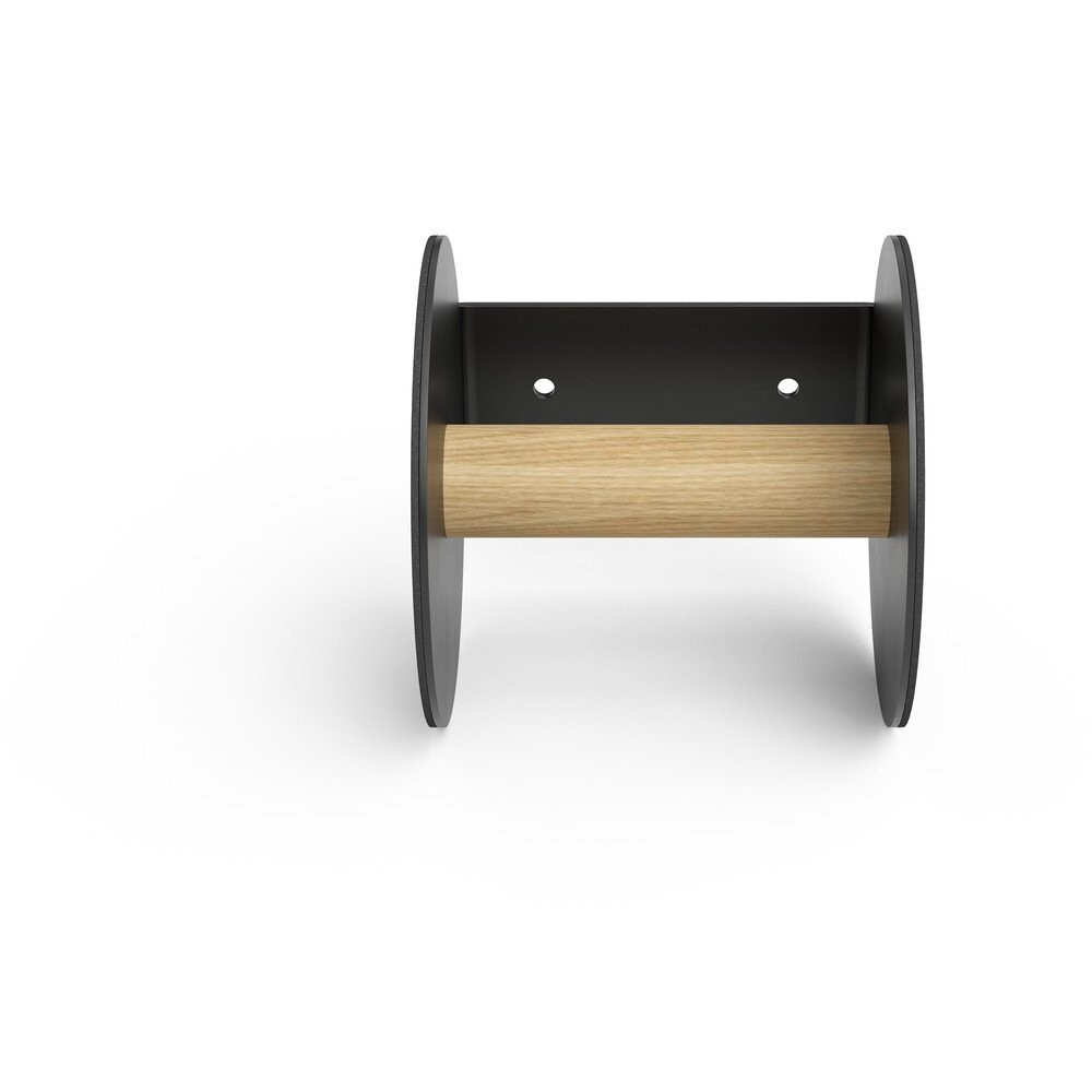 Černý nástěnný držák na toaletní papír Bull – LIND DNA