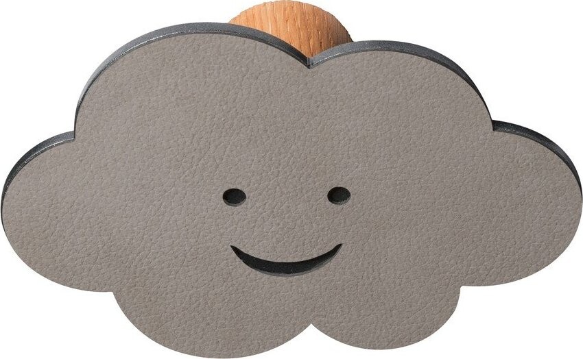 Šedý nástěnný ocelový háček Cloud Dot Nupo – LIND DNA