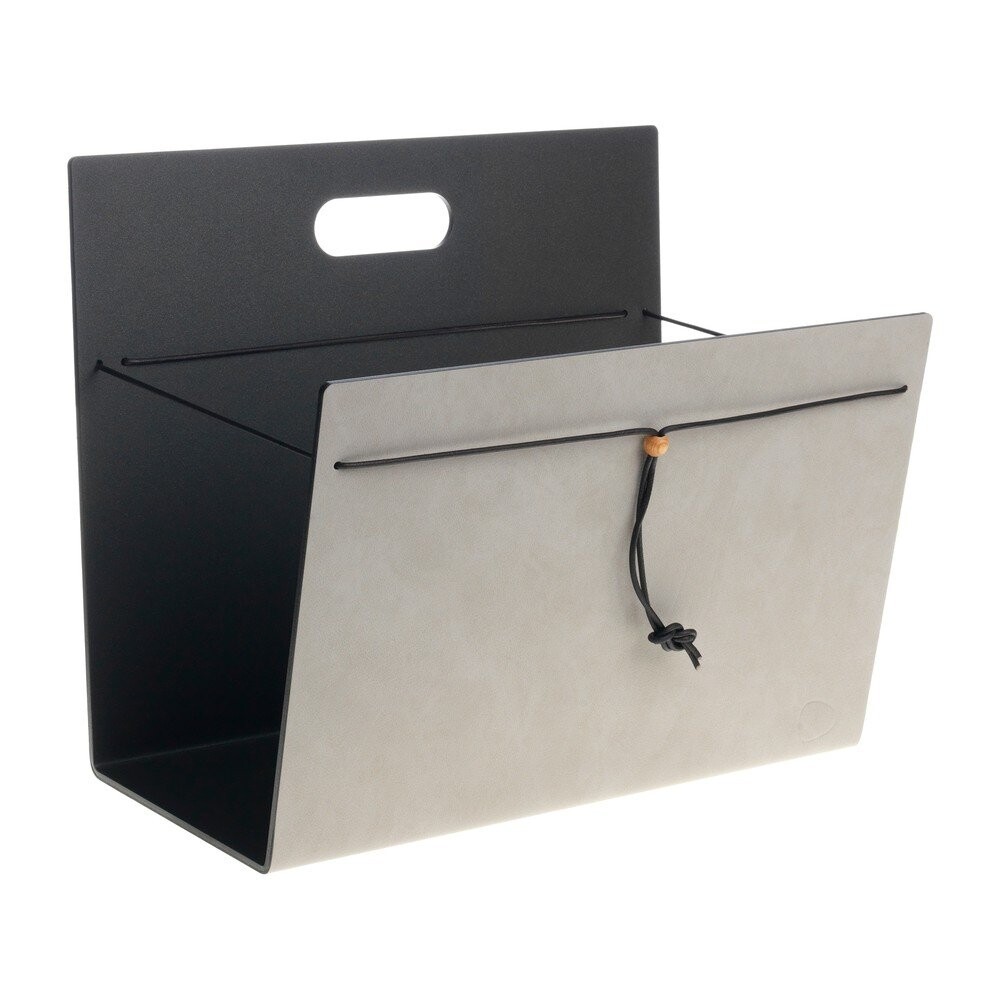 Kovový/z eko kůže stojan na časopisy Nupo L – LIND DNA