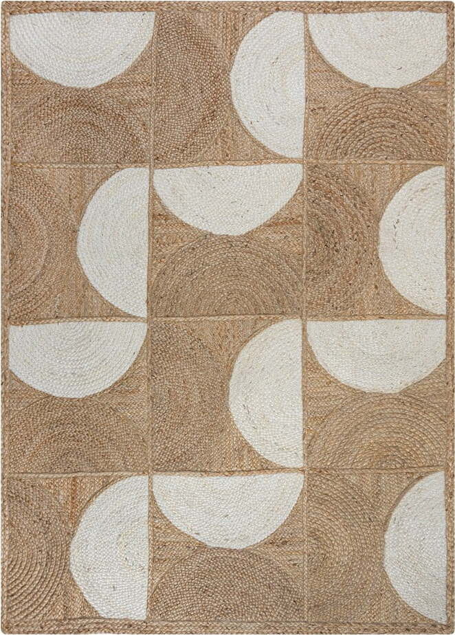Ručně tkaný jutový koberec v přírodní barvě/slonovinový 160x230 cm Eclipse – Flair Rugs