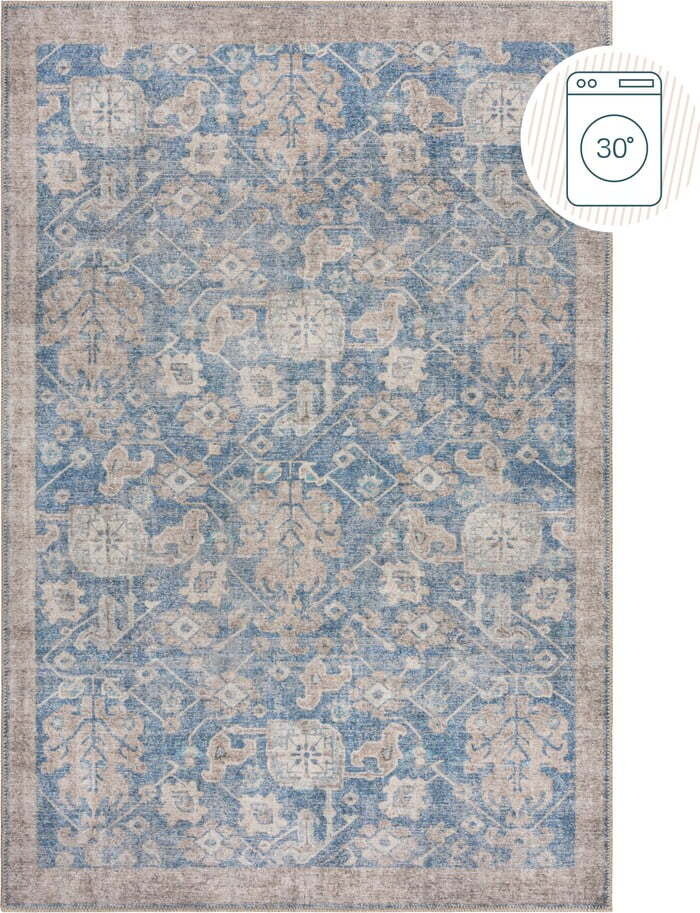Modrý pratelný koberec 152x230 cm Orelia Global – Flair Rugs