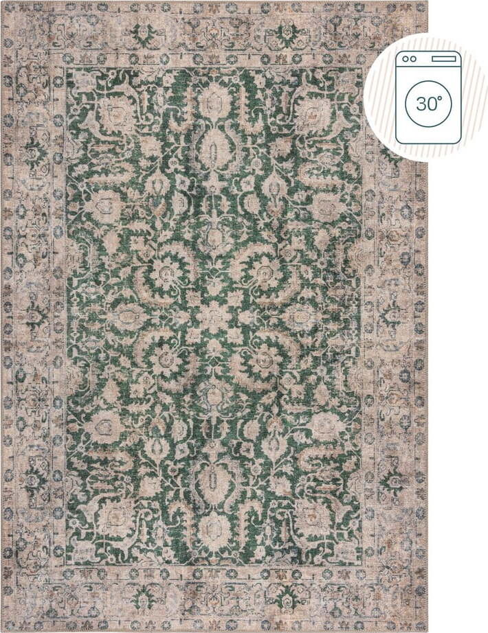 Zelený pratelný koberec 115x170 cm Beau Floral – Flair Rugs