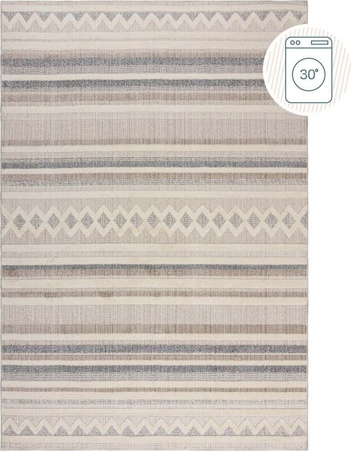 Šedobéžový pratelný koberec 194x290 cm Everette – Flair Rugs
