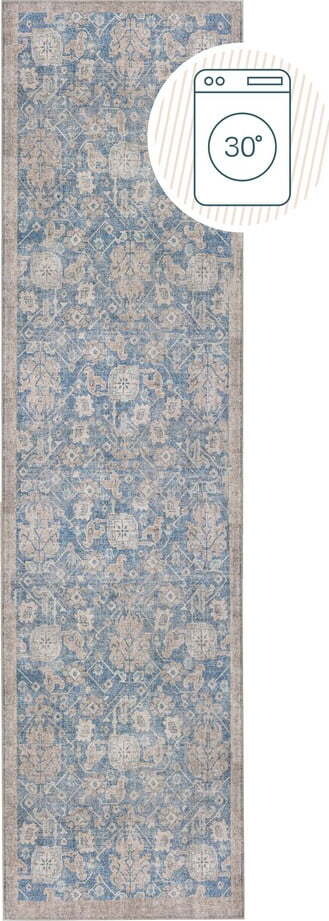 Modrý pratelný běhoun 60x230 cm Orelia Global – Flair Rugs