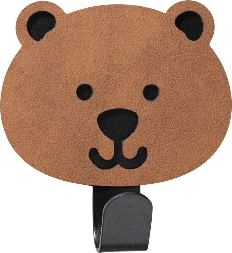 Hnědý ocelový háček bez vrtání Bear Nupo – LIND DNA