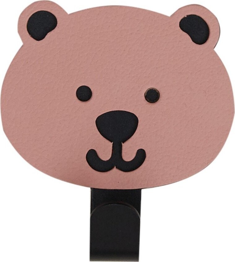 Růžový ocelový háček bez vrtání Bear Nupo – LIND DNA