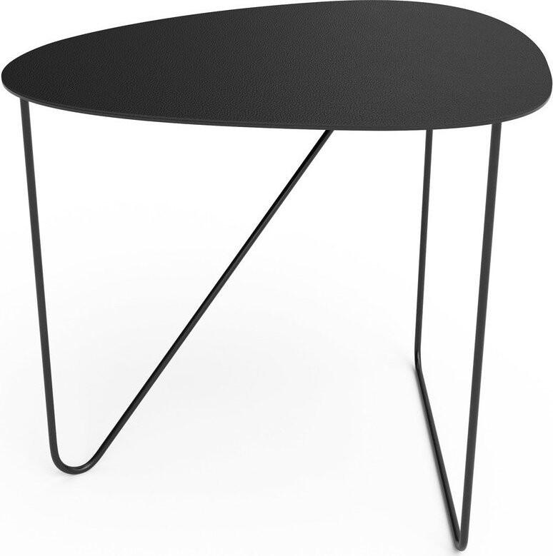 Černý kovový konferenční stolek 44x50 cm Curve L Bull – LIND DNA